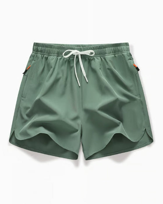 Zipper Pocket Quick Dry Dolphin Shorts