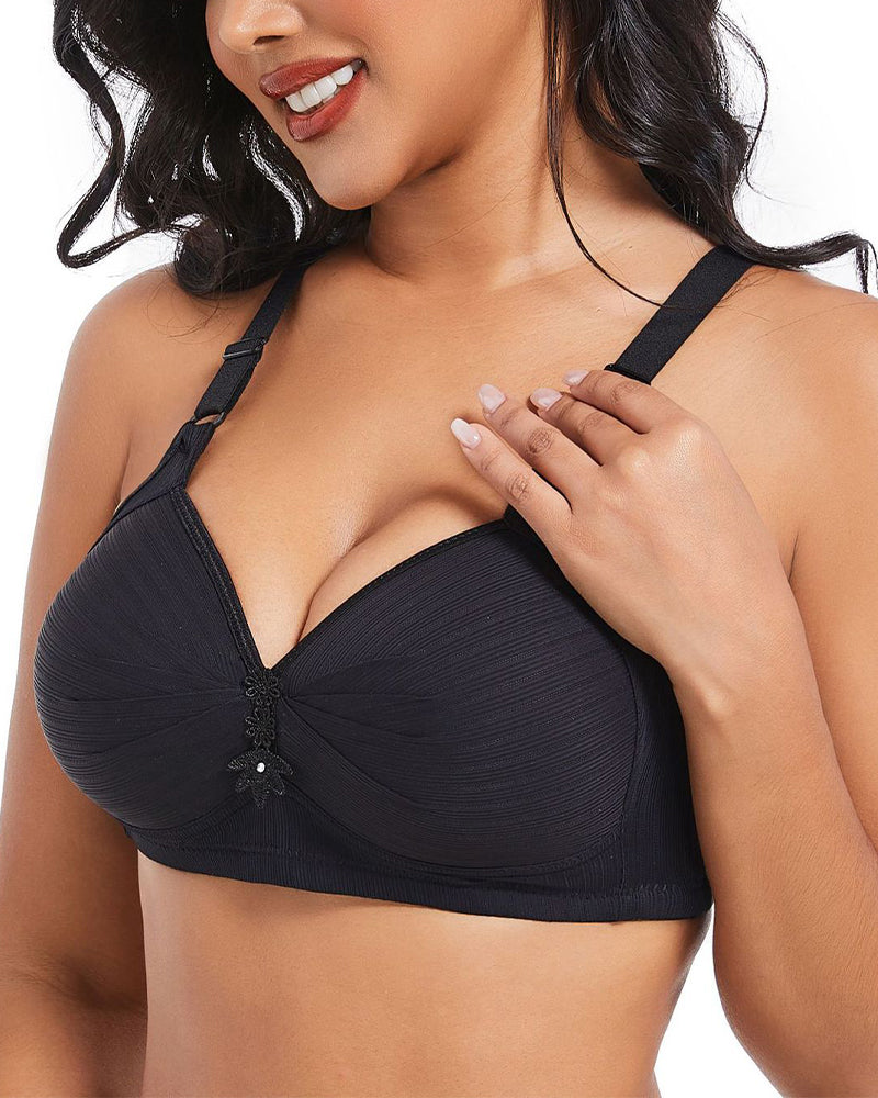 Three-Row Hook Bra