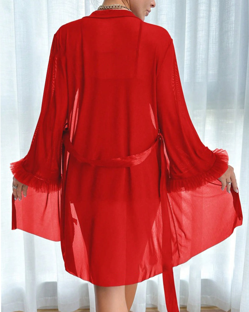 Sexy Lace Nightgown Suspender Suit