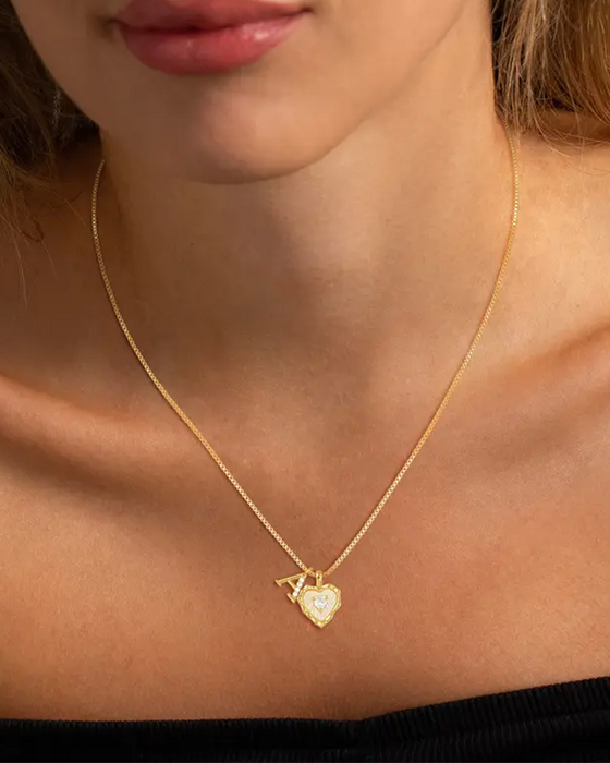 A–Z Micro Pave Letter Pendant Necklace