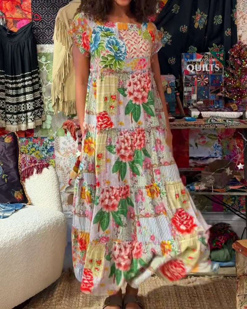 Colorful Printed Dress