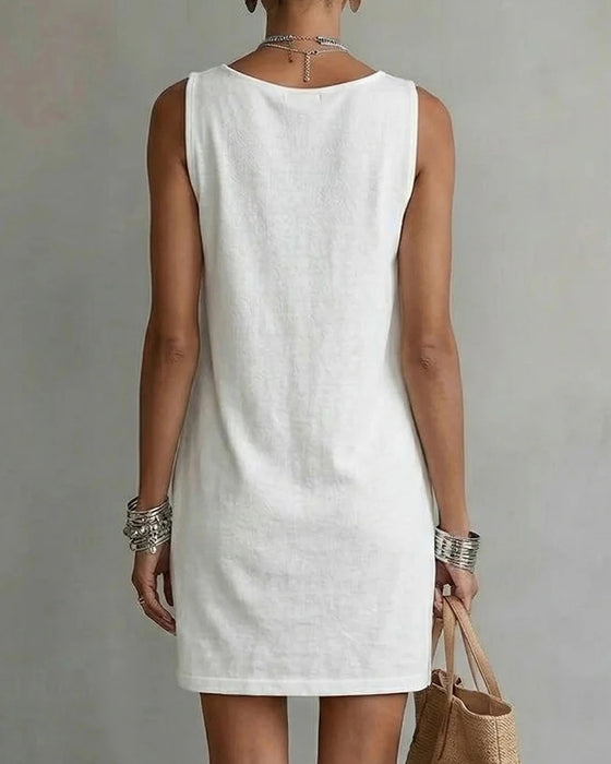 Sleeveless Turtleneck Dress