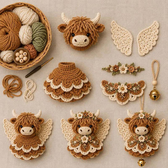 🪽 Animal Angel Crochet Ornament DIY Kit