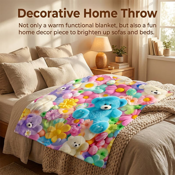 Cute Plush 3D Throw Blanket