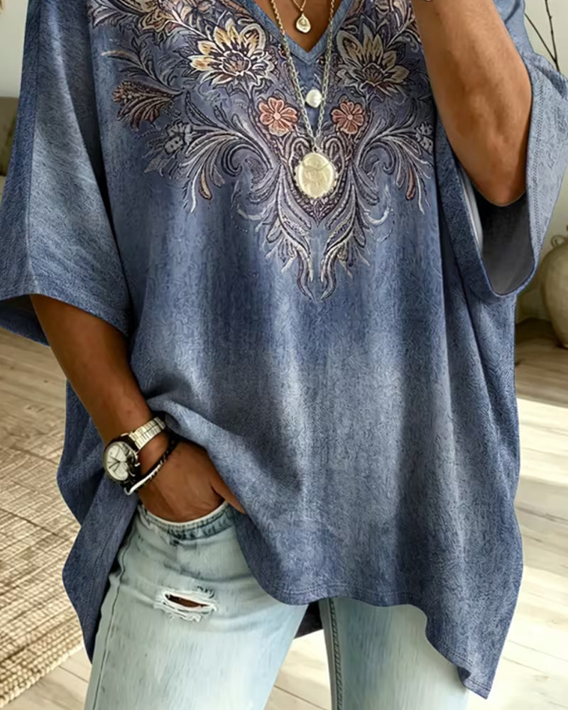 V-Neck Casual Trendy Blouse