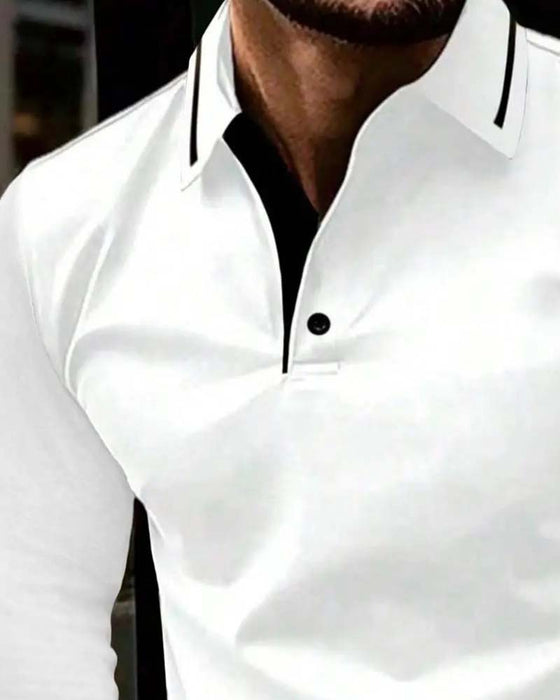 V-Neck Ribbed Solid Color Men's T-Shirt