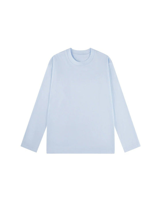 Men's Crew Neck Long-Sleeve Slit T-Shirt