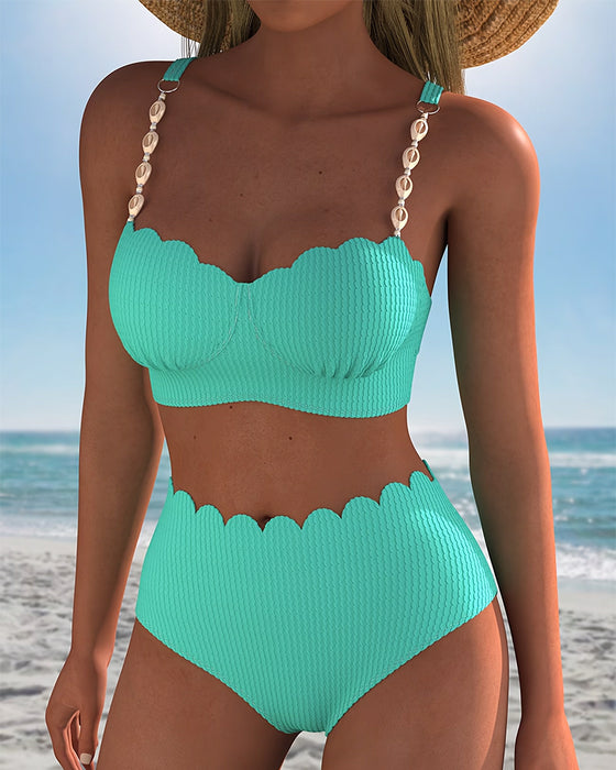 Lace Chain Split Bikini