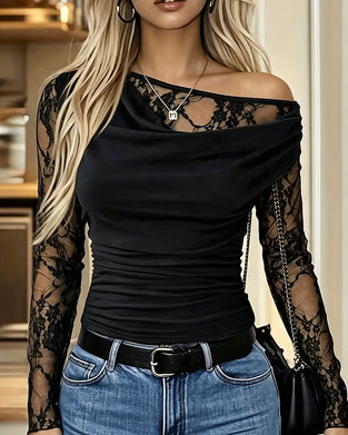 Off-Shoulder Casual Blouse
