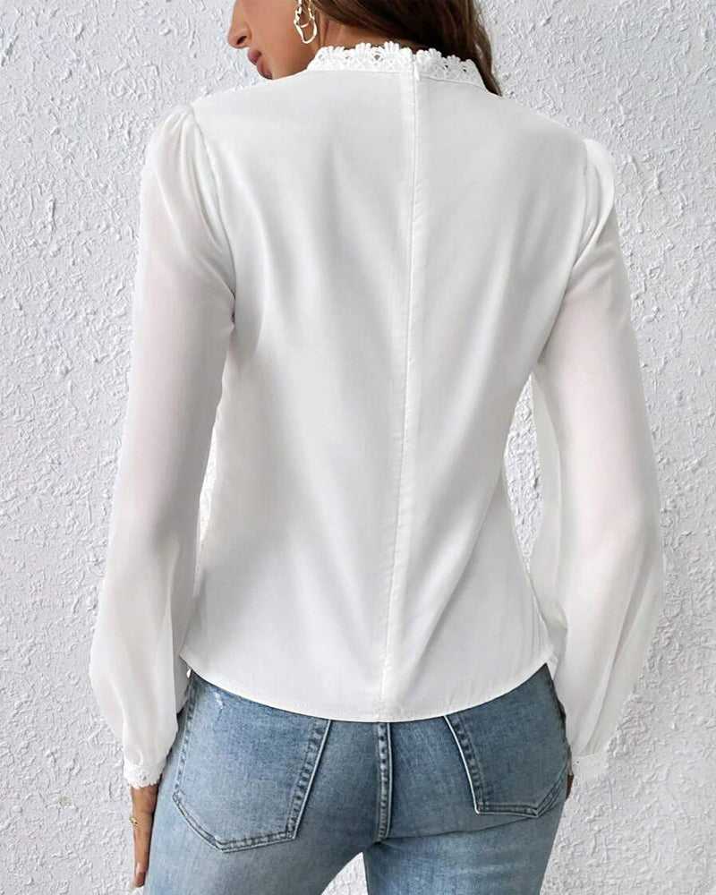Lace Long Sleeve Elegant Top
