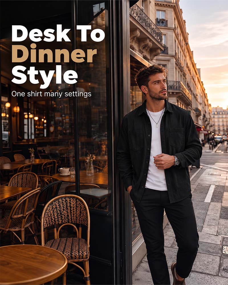 👔Men's Casual Corduroy Shirt Jacket – Classic Texture Meets Everyday Comfort