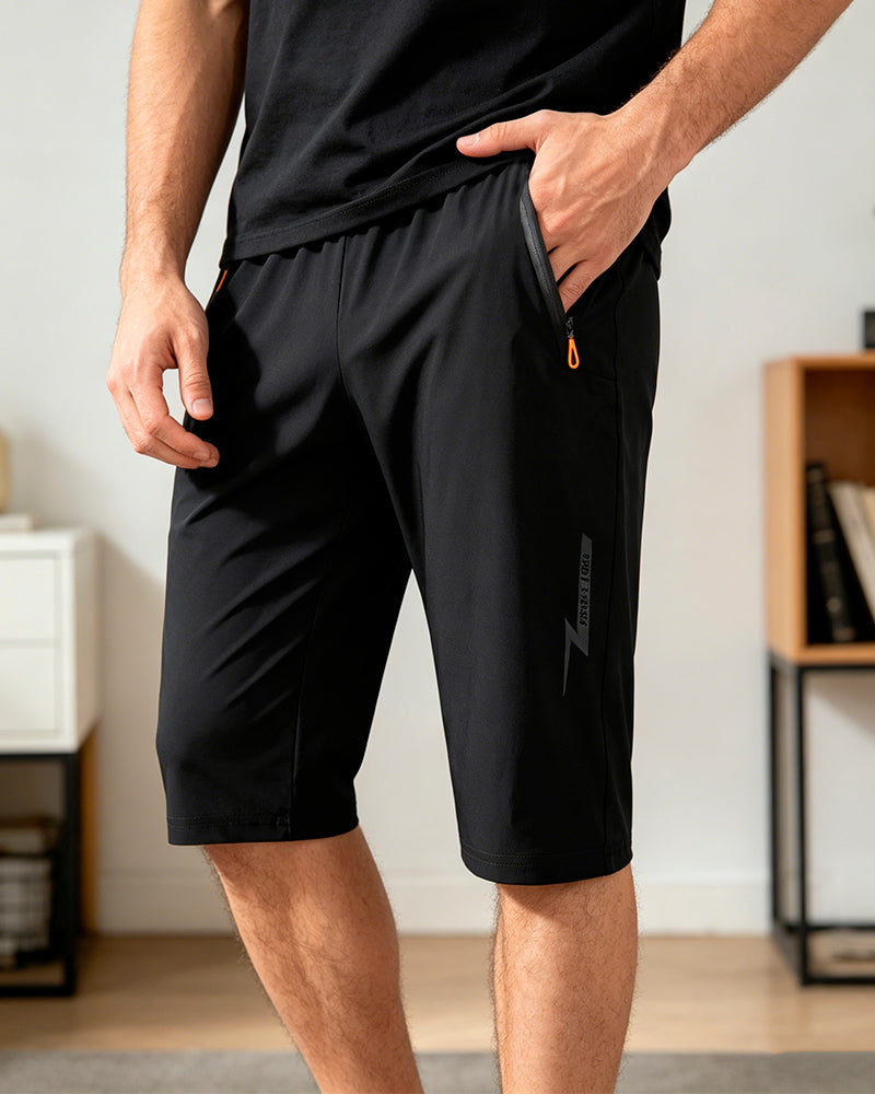 Men's Casual Sports Solid Color Five-Point Shorts