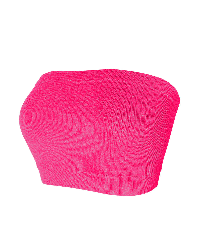 Strapless Solid Color Bandeau Lingerie