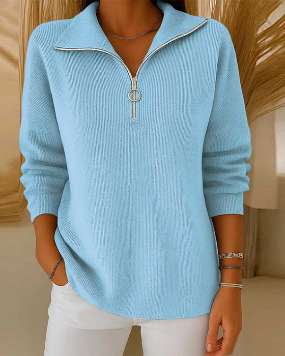 Half-zip Fashion Pullover Jumper