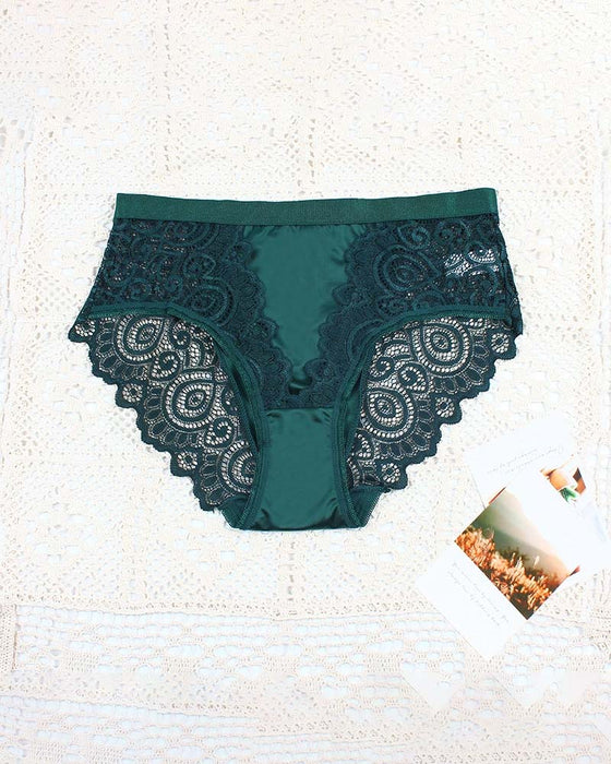 Women's High Waist Contrast Panties Set