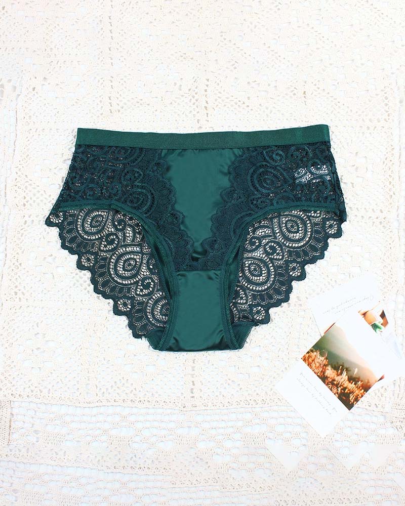 Women's High Waist Contrast Panties Set