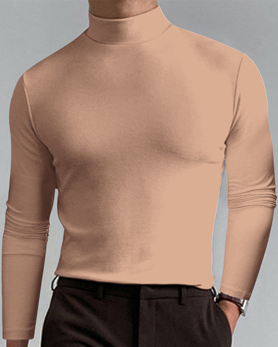 Men's Long-Sleeved Top With Slim Neckline