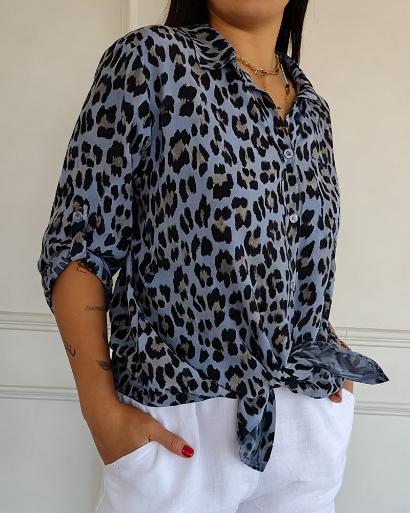 Leopard Print Fashion Blouses