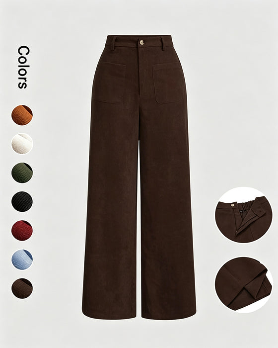 Wide-Leg Straight Pants