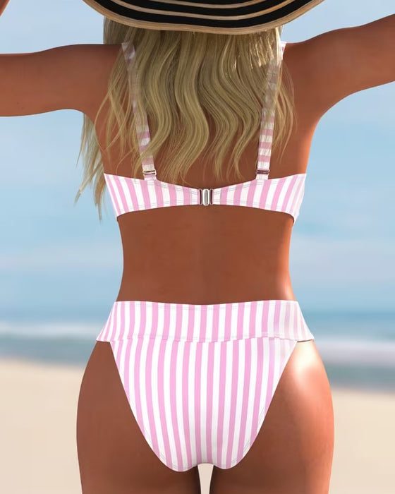 Striped Two-Piece Bikinis