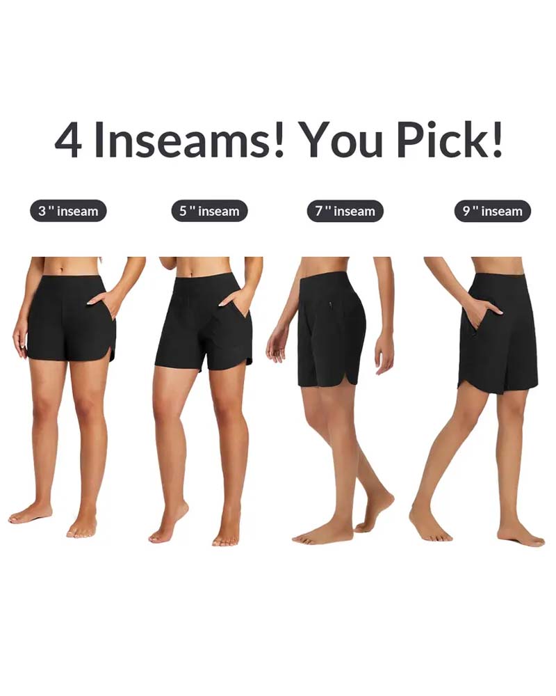 High Waist Split Sports Casual Shorts