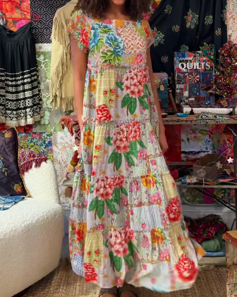 Colorful Printed Dress