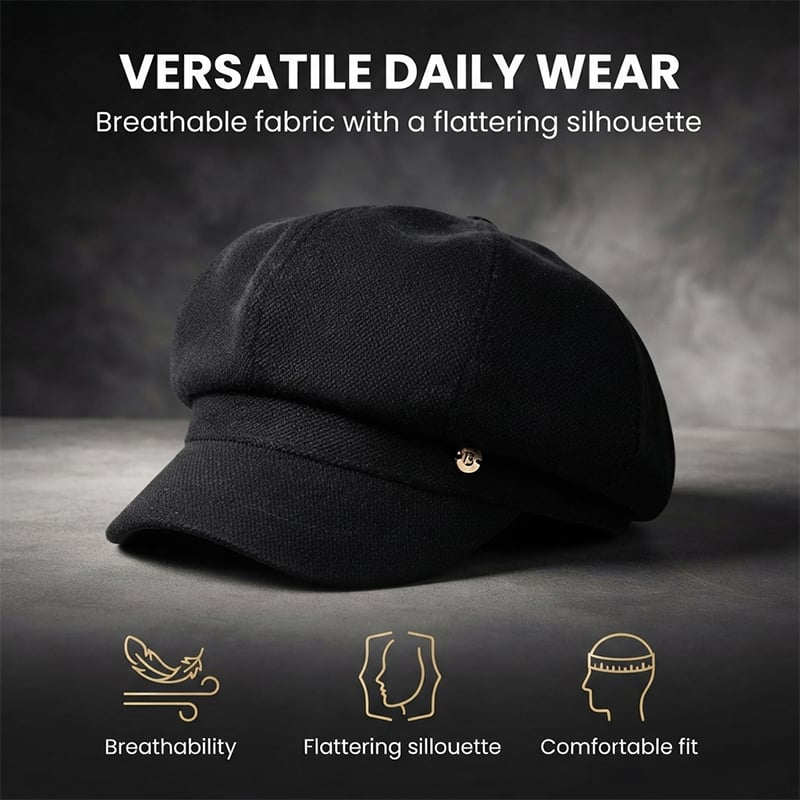 British-Style Newsboy Cap