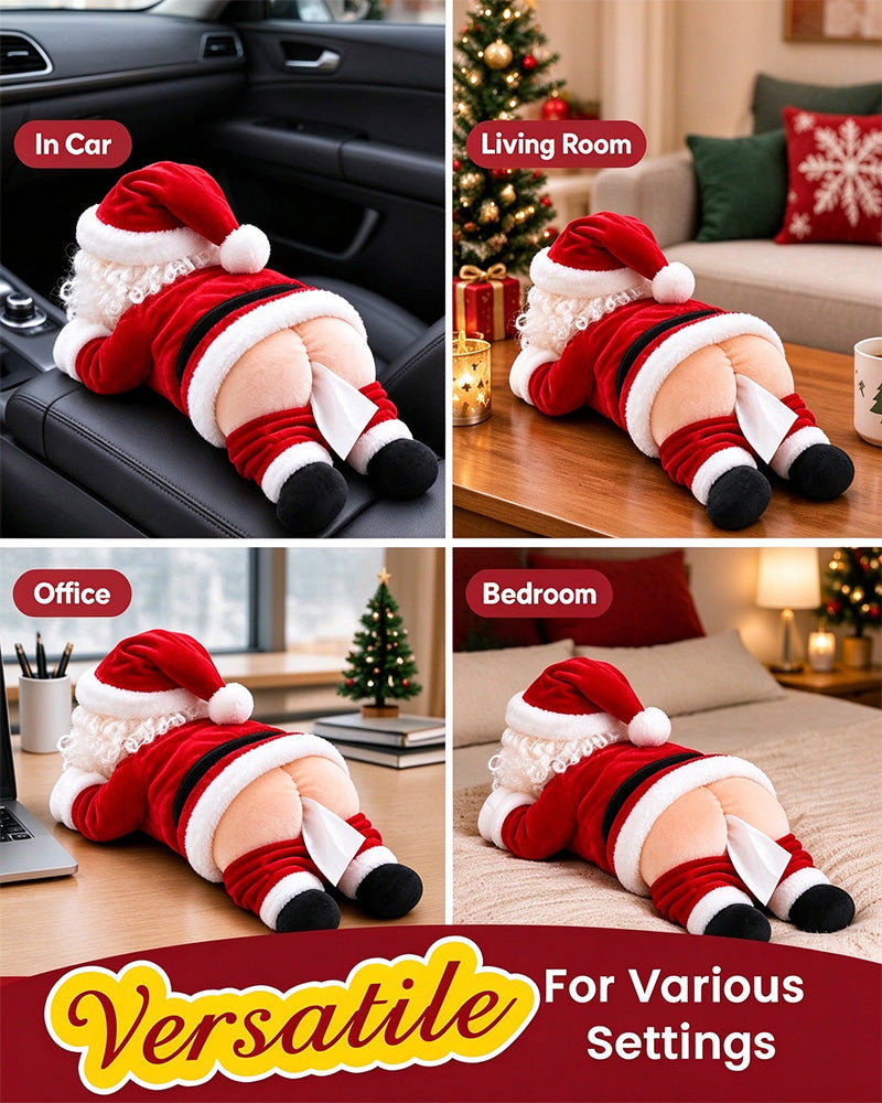 🎅😂 Funny Santa Claus Design Tissue Box Cover
