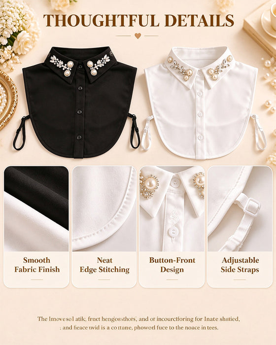 ✨ Jeweled Detachable Collar-Instant Elegance & Effortless Layering