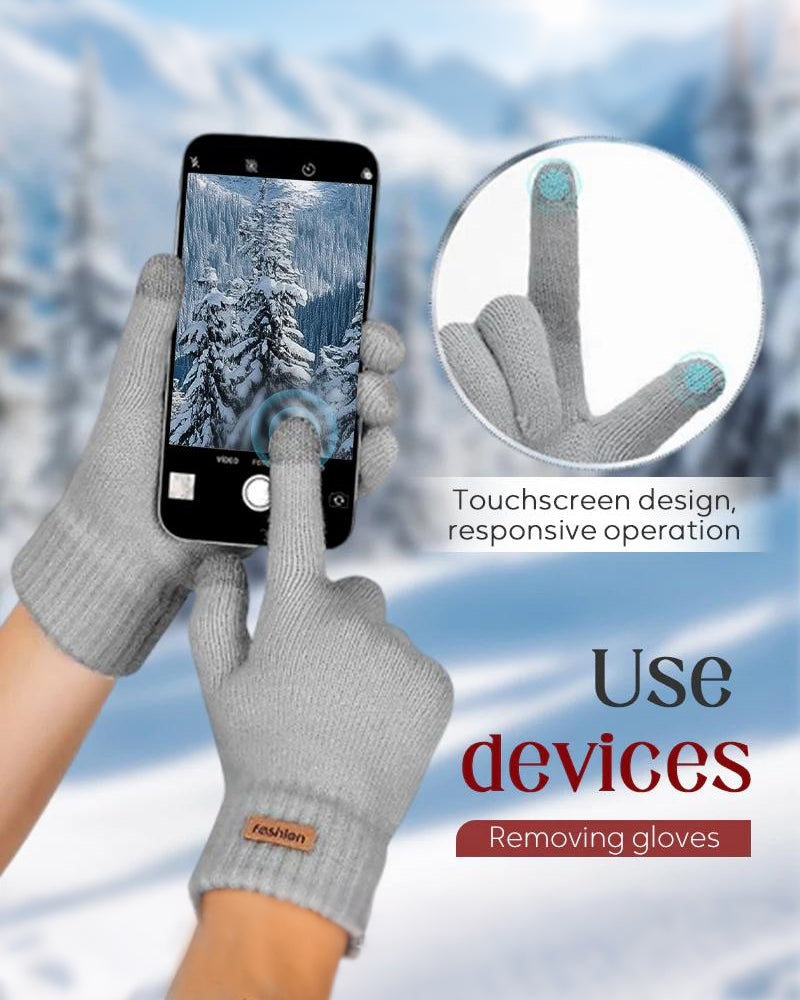 Warm Thermal Knit Touchscreen Gloves