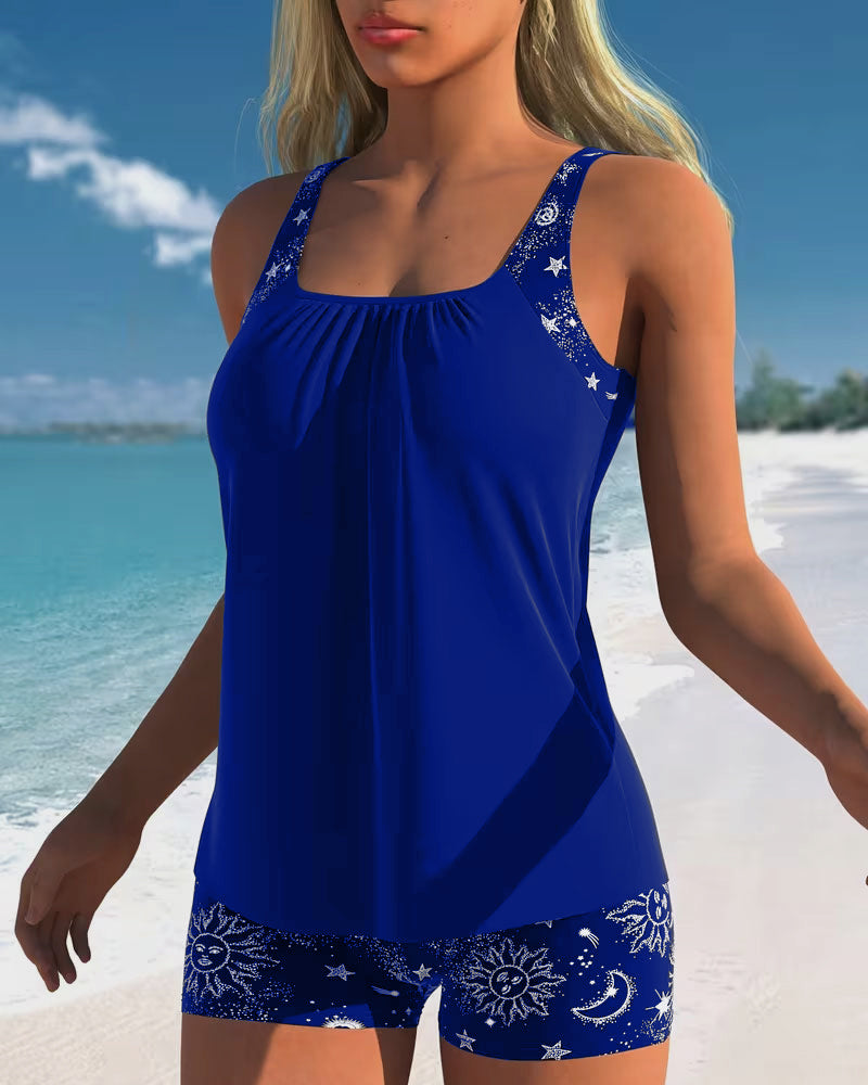 Sun Print Boyshort Tankini