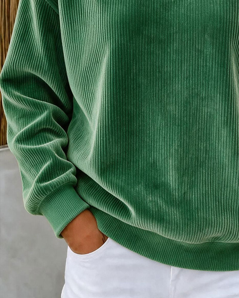 Corduroy Crew Neck Sweatshirt