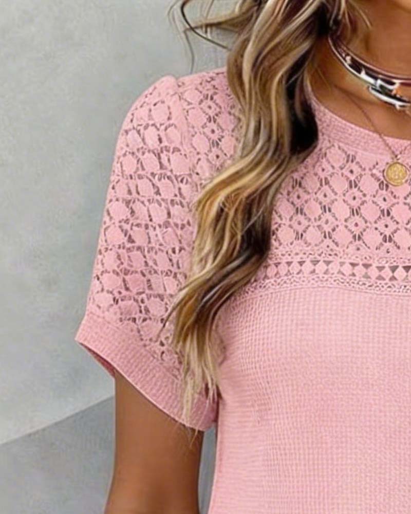 Sweet Lace Patchwork Dress