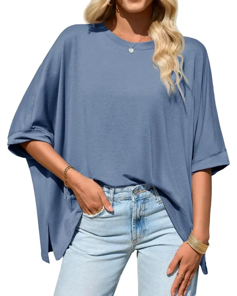 Loose Fit Everyday Batwing Sleeve T-Shirt
