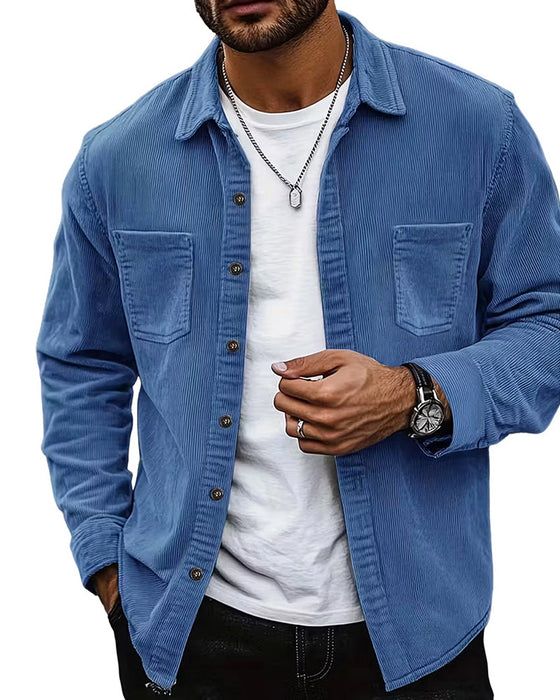 👔Men's Casual Corduroy Shirt Jacket – Classic Texture Meets Everyday Comfort