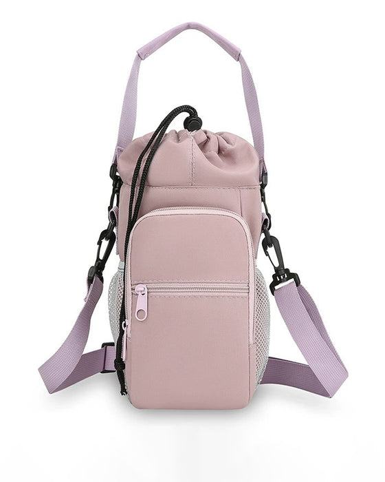 Multi-Pocket Bottle Bag with Phone Holder for Hiking, Travel & Daily Use