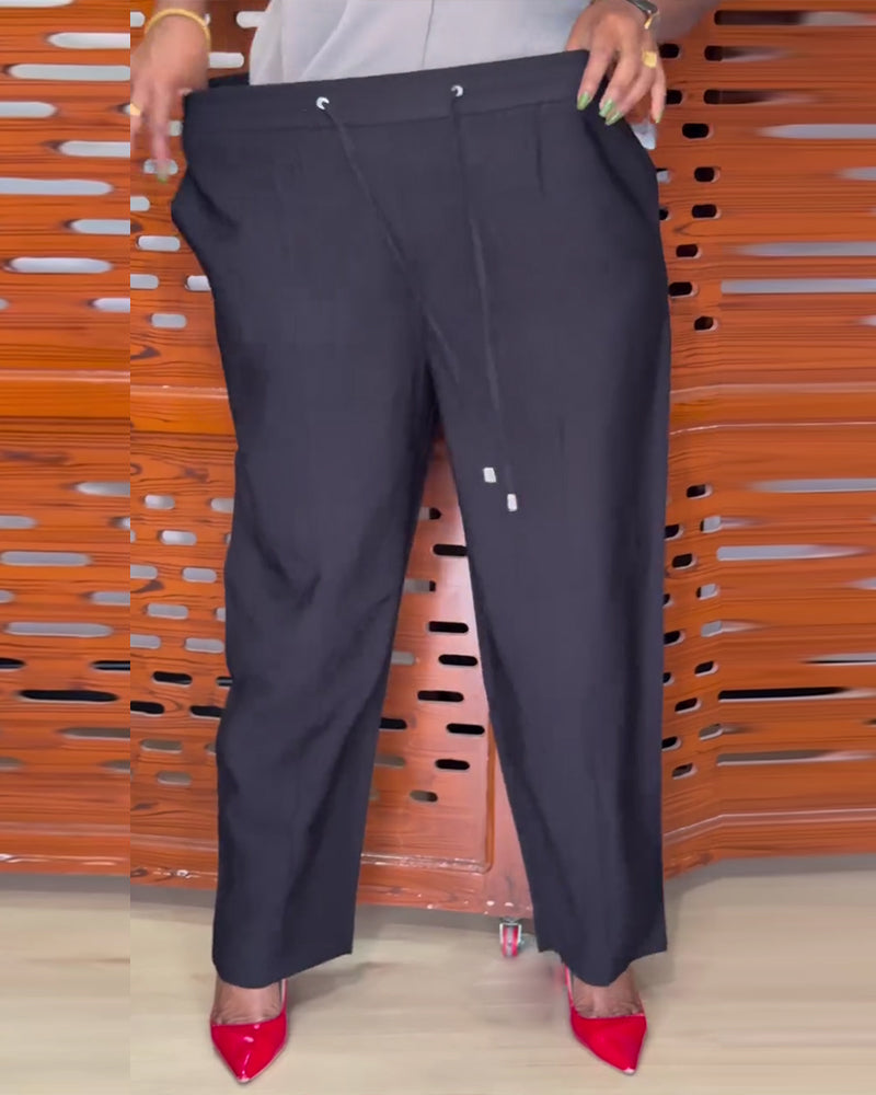 Drawstring Casual Pants