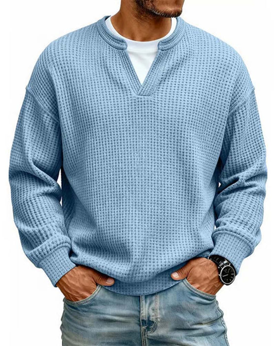 Men's Crewneck Fake Layered Sweatshirt