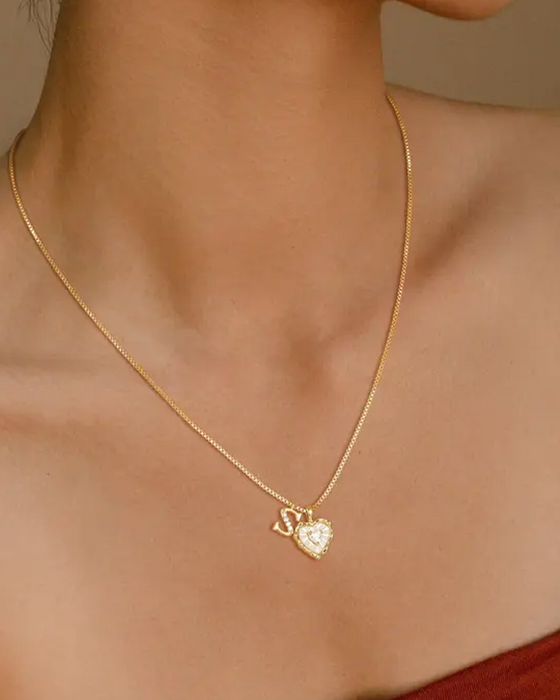 A–Z Micro Pave Letter Pendant Necklace
