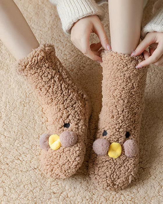 Cute Plush Dog Socks