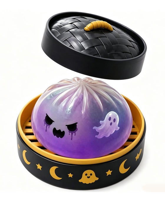 Halloween Cute Scary Ghost Maruko Squishy Squeeze Toy Set, Mini Portable Stress Toy, Sensory Products for Halloween Things, Party Treat Bag Fillers & Mini Gifts