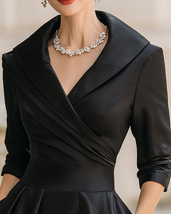 Solid Color Elegant Fashion Dress