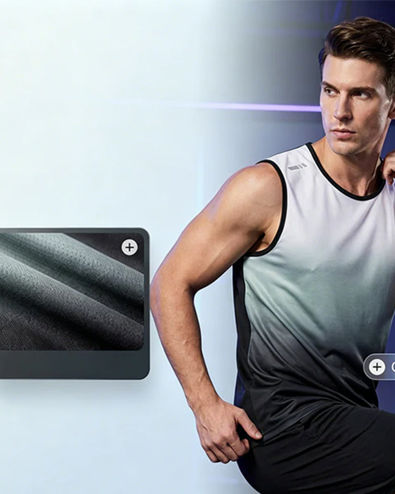 Men's Gradient Crew Neck Tank Top