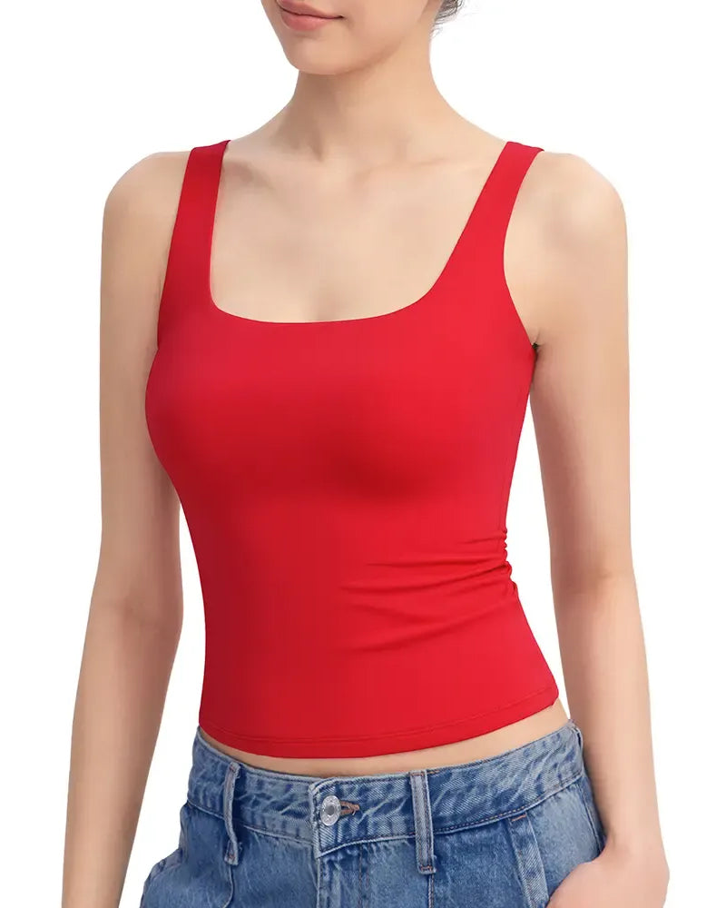 Square Neck Slim Fit Tank Top