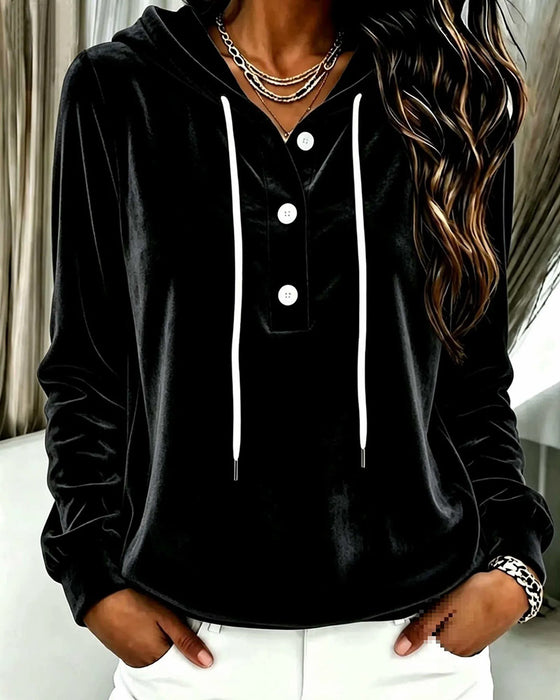 Hooded Long Sleeve Top