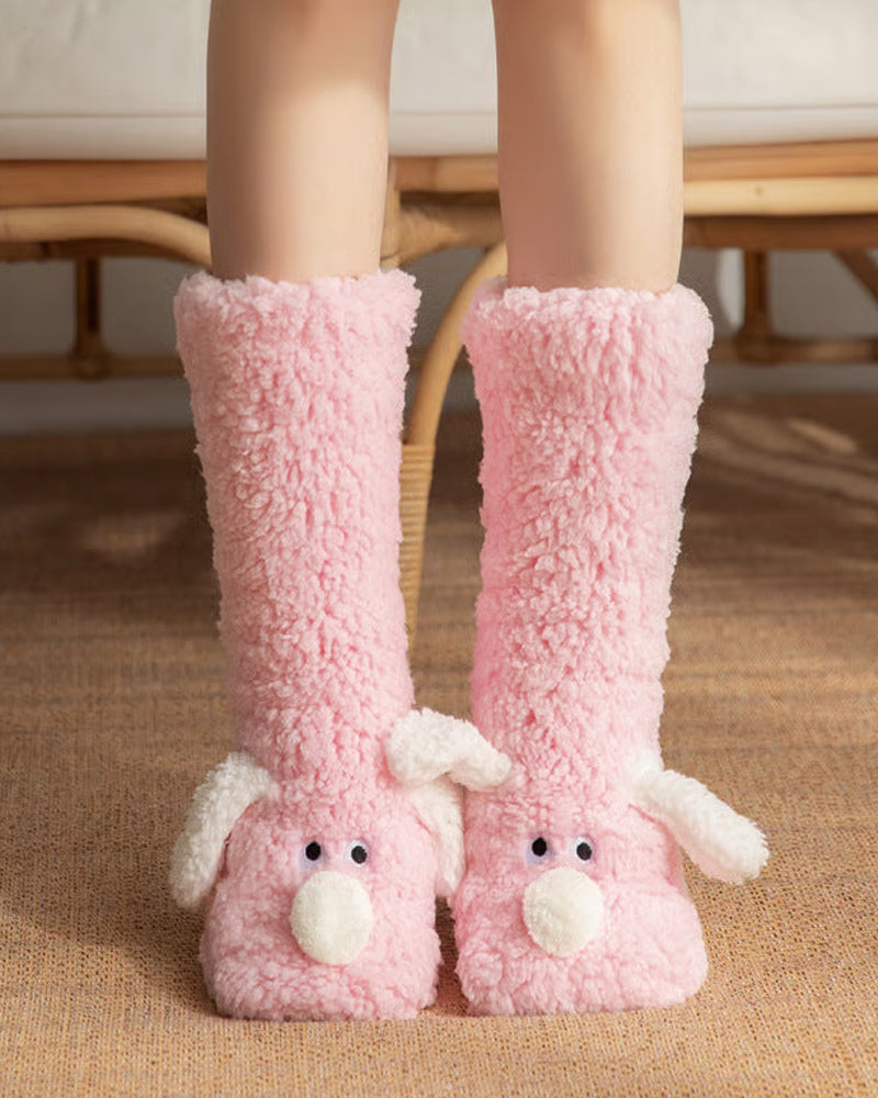 Cute Plush Dog Socks