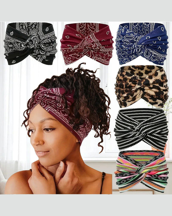 Vintage Style Wide Tie-Dye Hairband