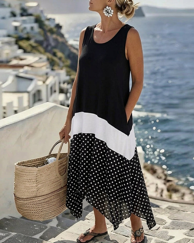 Casual A-Line Irregular Midi Dress