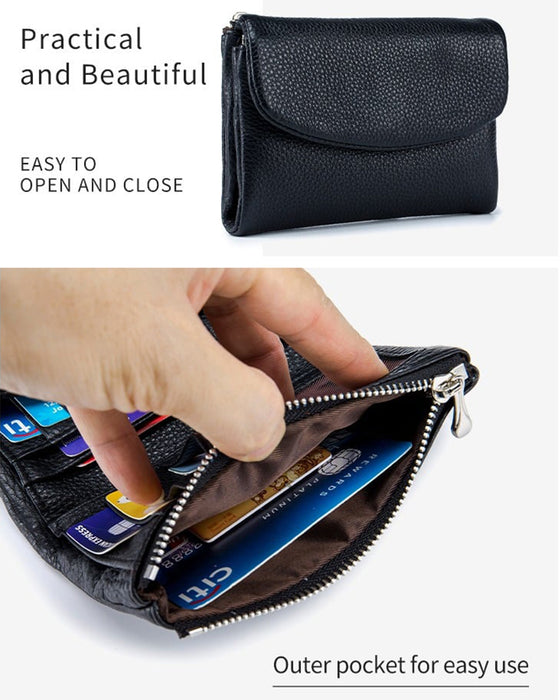 Short Soft Leather Wallet