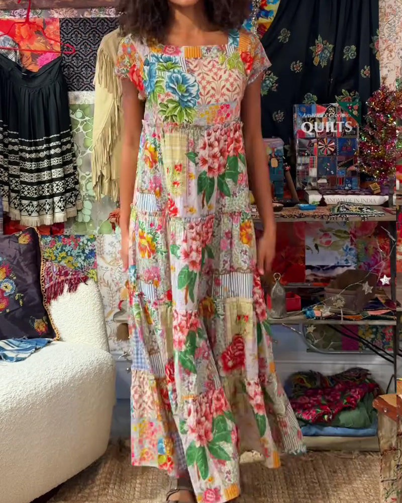 Colorful Printed Dress